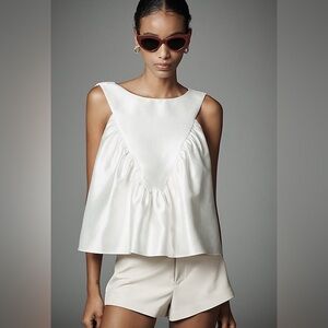MARE MARE x Anthropologie shirred tank top size medium